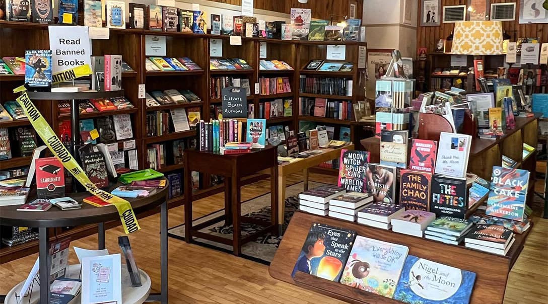 Book cases at novel bay booksellers
